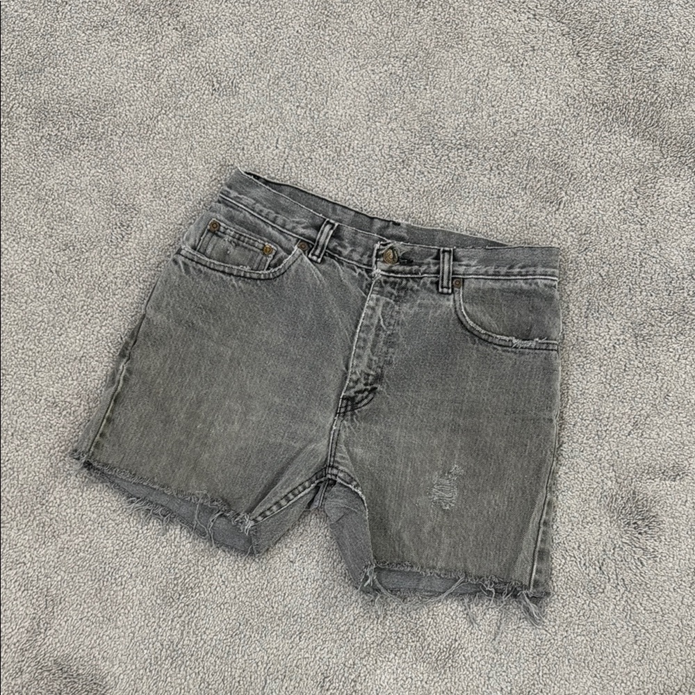 Vintage GAP cut off denim shorts size 28/29 in washed black